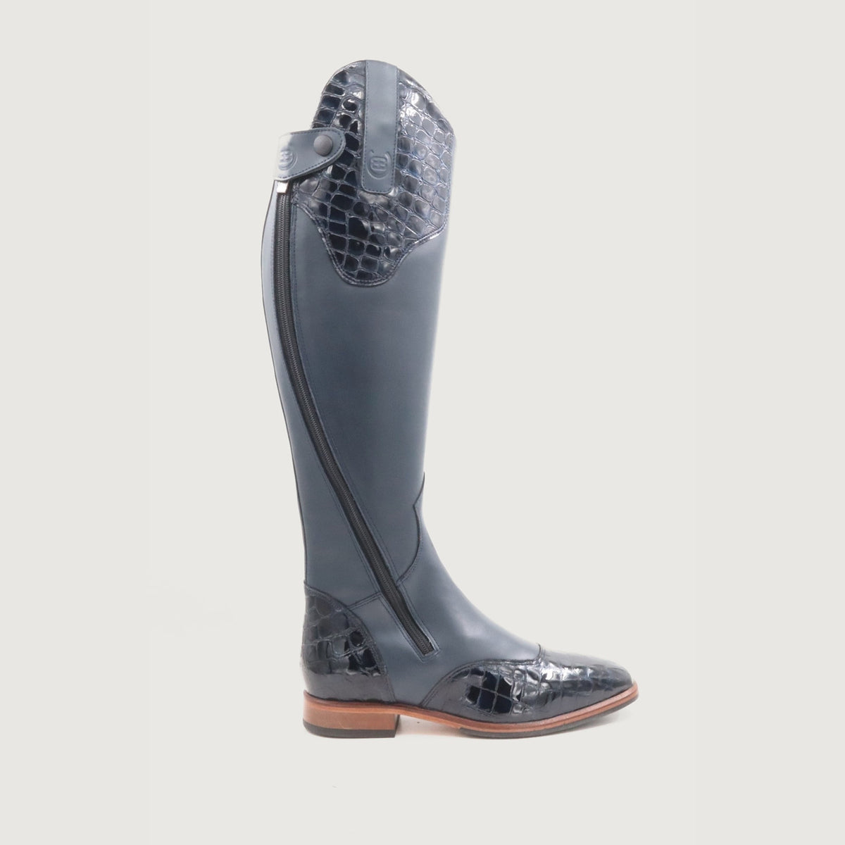 Milan Long Dress Riding Boots - Blue in 360 degrees