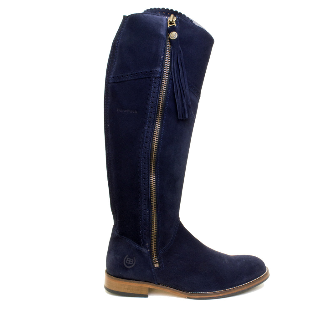 Sovereign Suede Tassel Boots Blue Size 42 Factory Second 718a