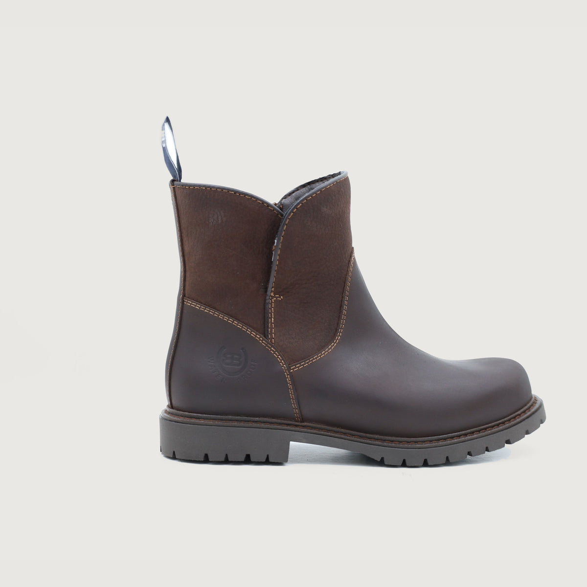 Quebec Waterproof Zip Up Ankle Boots - Brown in 360 degrees