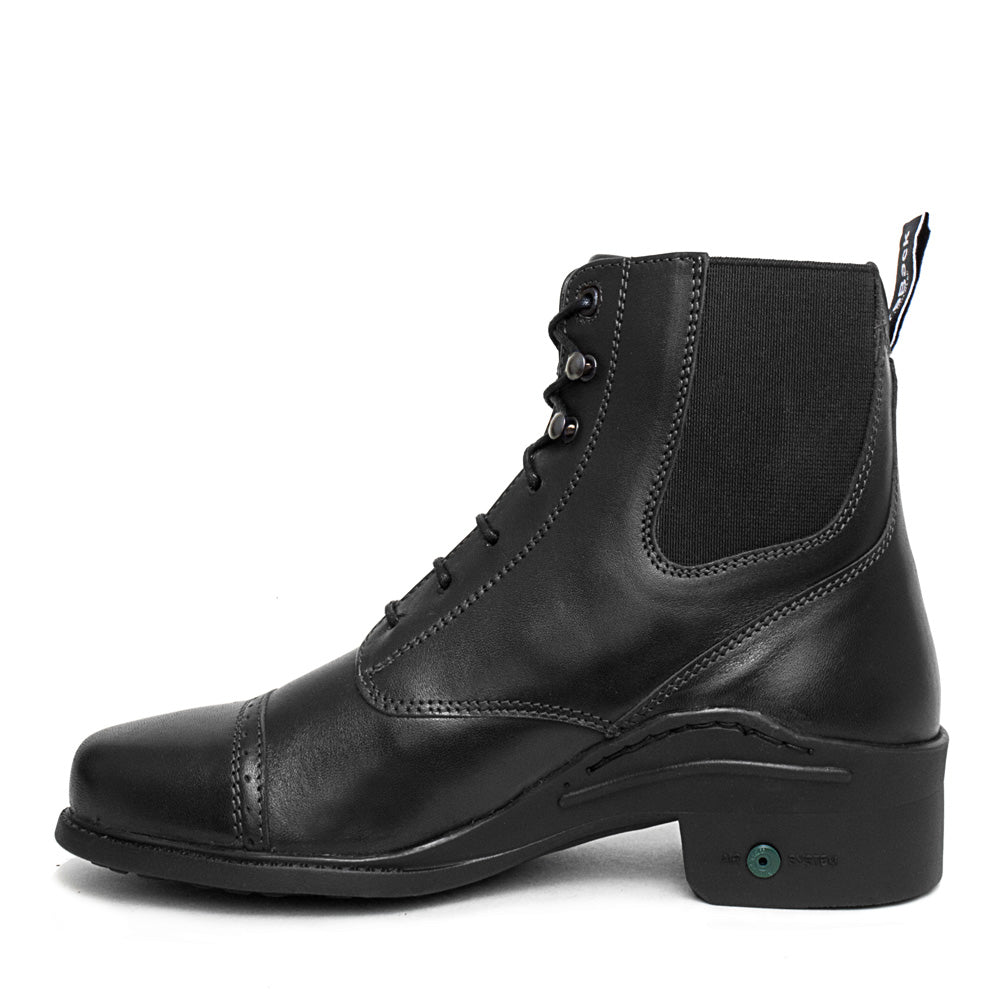 black lace up with zip