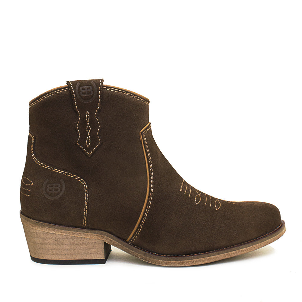 Ladies Ankle Brown Suede Boot