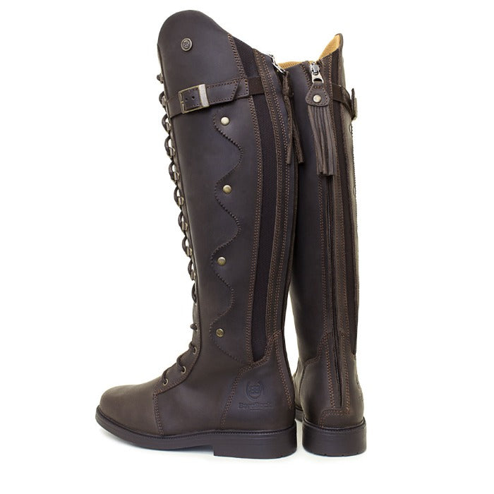 Brown lace up riding boot 2