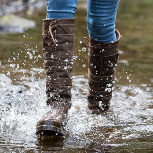 Dakota Waterproof Country Boots - Brown - Bareback Footwear