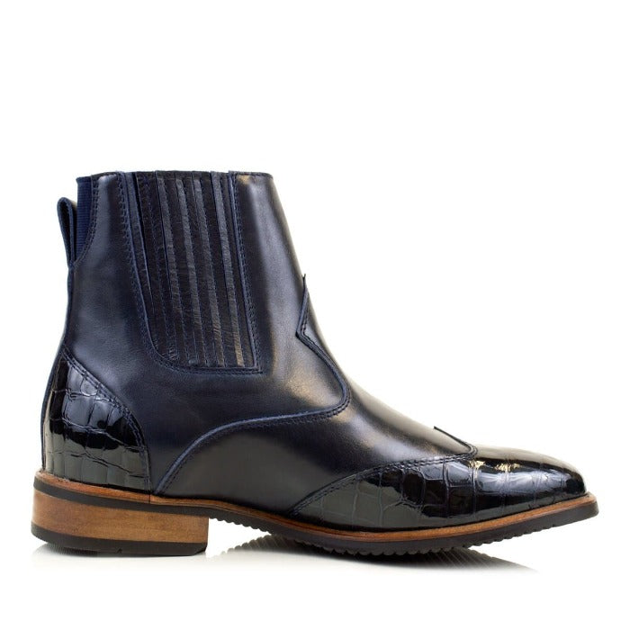 Monroe  Blue Short Boot - Bareback Footwear