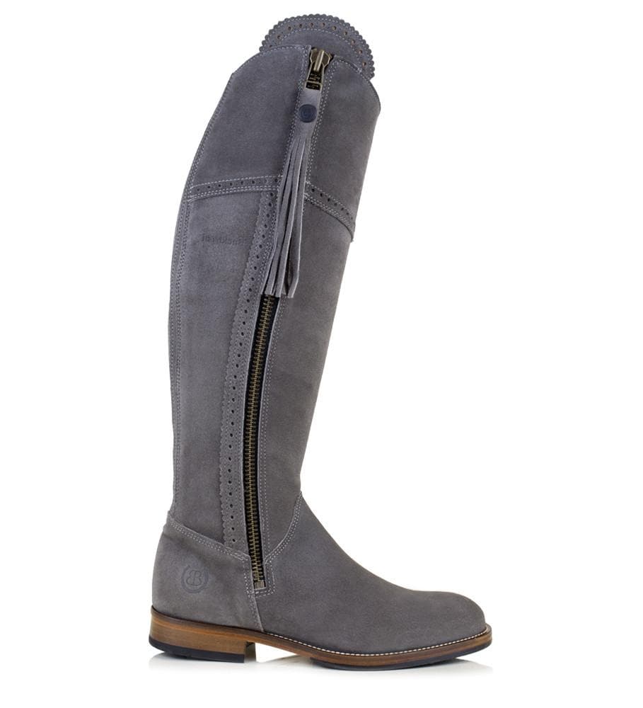 Sovereign Suede Boots with Tassel - Grey - Bareback Footwear