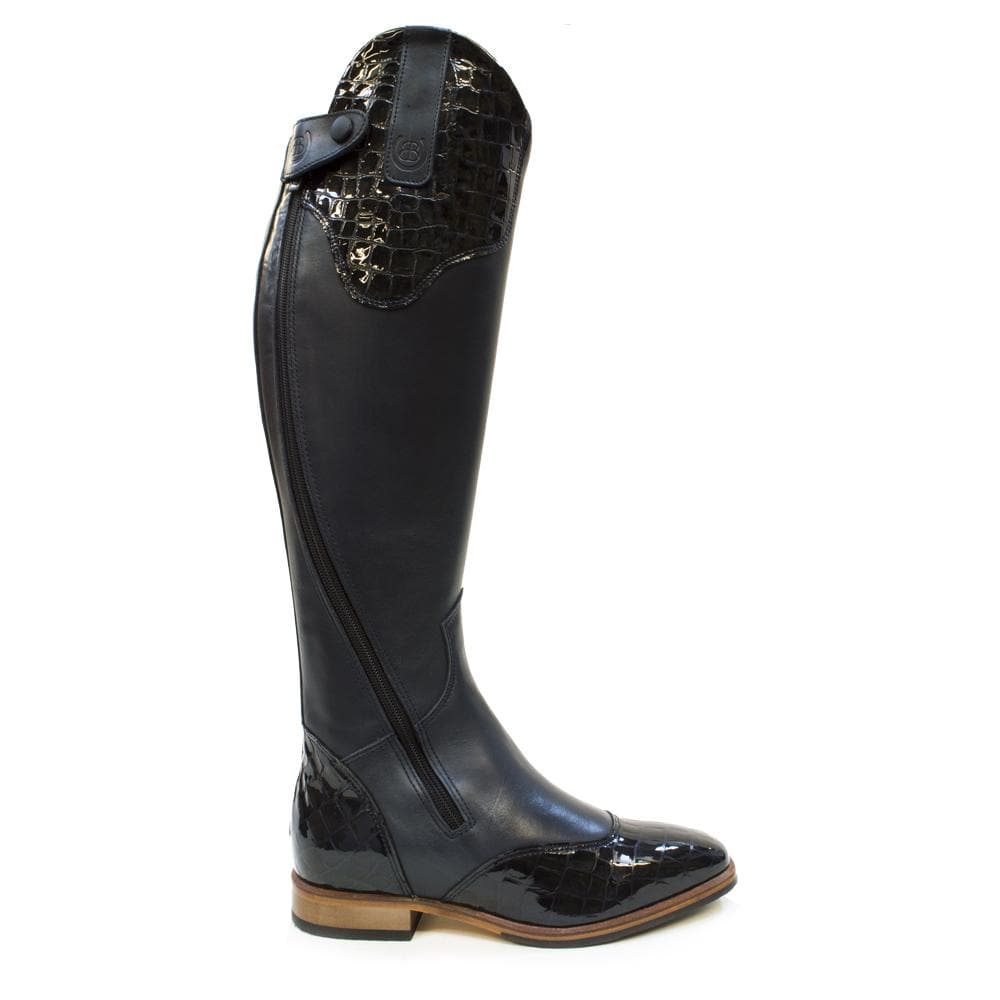 Milan Long Riding Boots - Blue - Made to Measure - Bareback Footwear