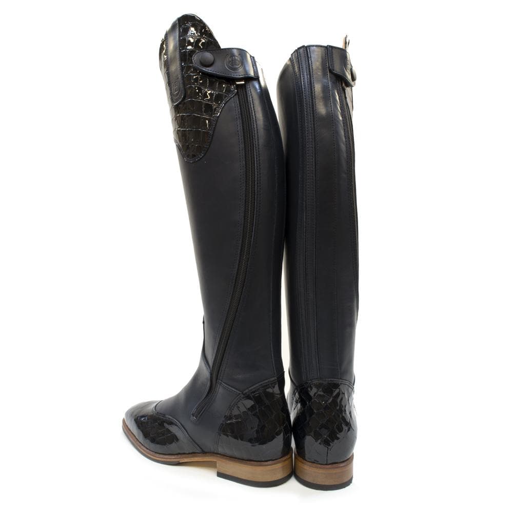 Milan Long Riding Boots - Blue - Made to Measure - Bareback Footwear