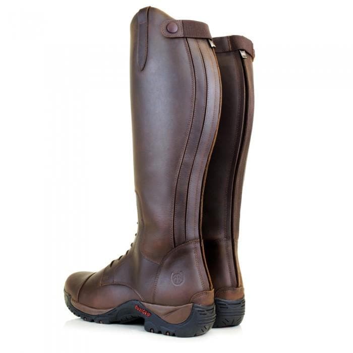 Nebraska waterproof wool lined long riding boot  - Brown - Bareback Footwear