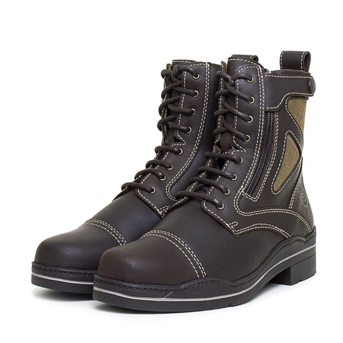 Brown Jodhpur boots lace and zip