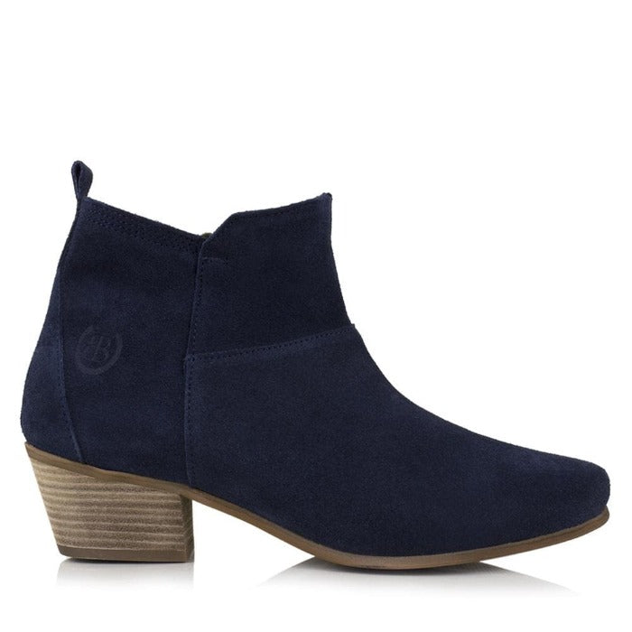 Roxy Heeled Suede Boots Navy Bareback Footwear