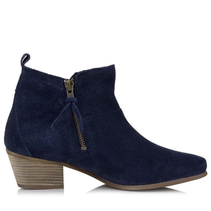 Roxy Suede Boots - Navy - Bareback Footwear