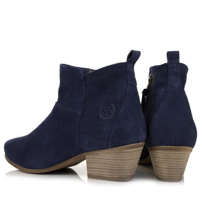 Roxy Suede Boots - Navy - Bareback Footwear