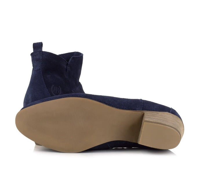 Roxy Suede Boots - Navy - Bareback Footwear
