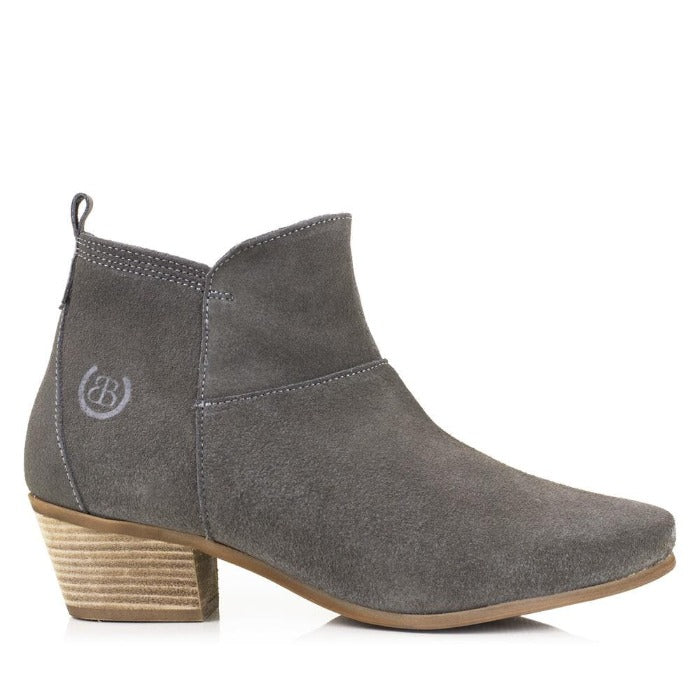 Roxy Suede Boots - Grey - Bareback Footwear