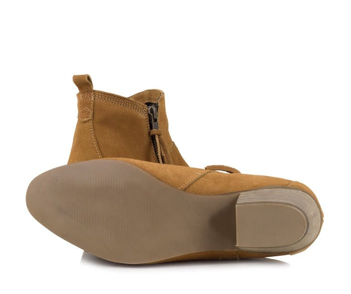 Roxy Suede Boots -Sand - Bareback Footwear