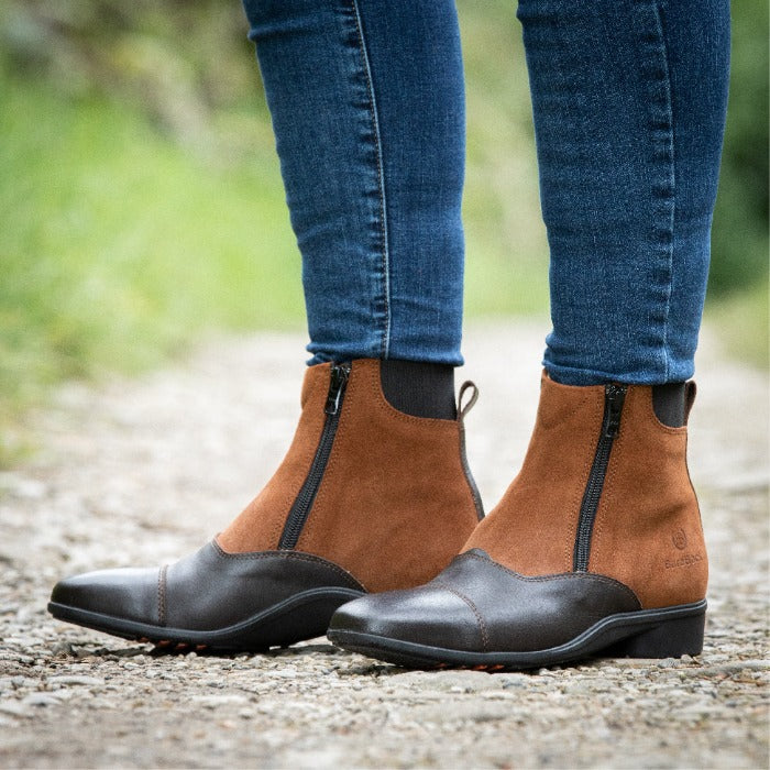 suede ankle riding boot
