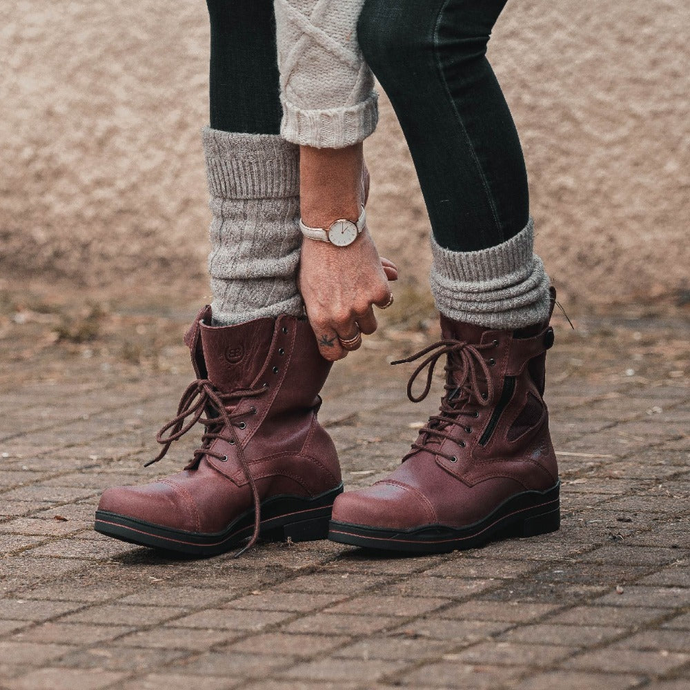Burgundy jodhpur boots