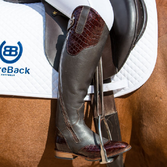 Milan brown riding boots