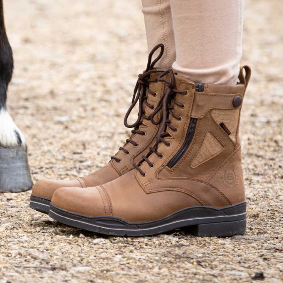 Kentucky Storm waterproof jodhpur boots worn for wet yard and riding guidance