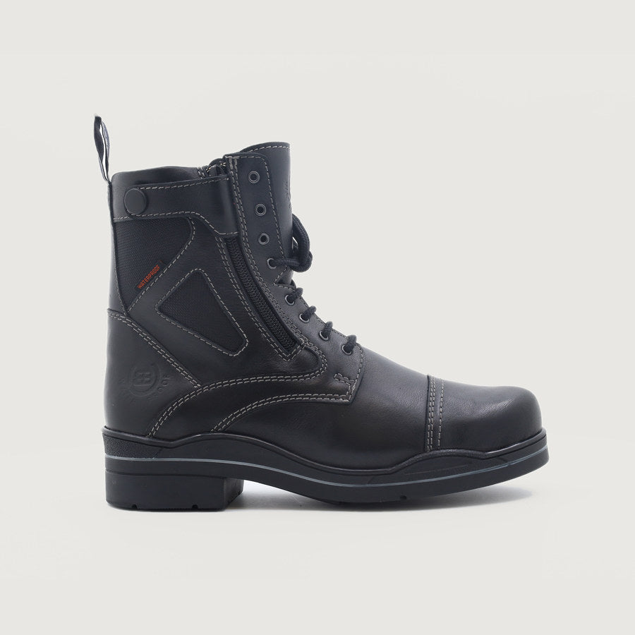 Kentucky Storm Waterproof Jodhpur Boots - Polished Black in 360 degrees
