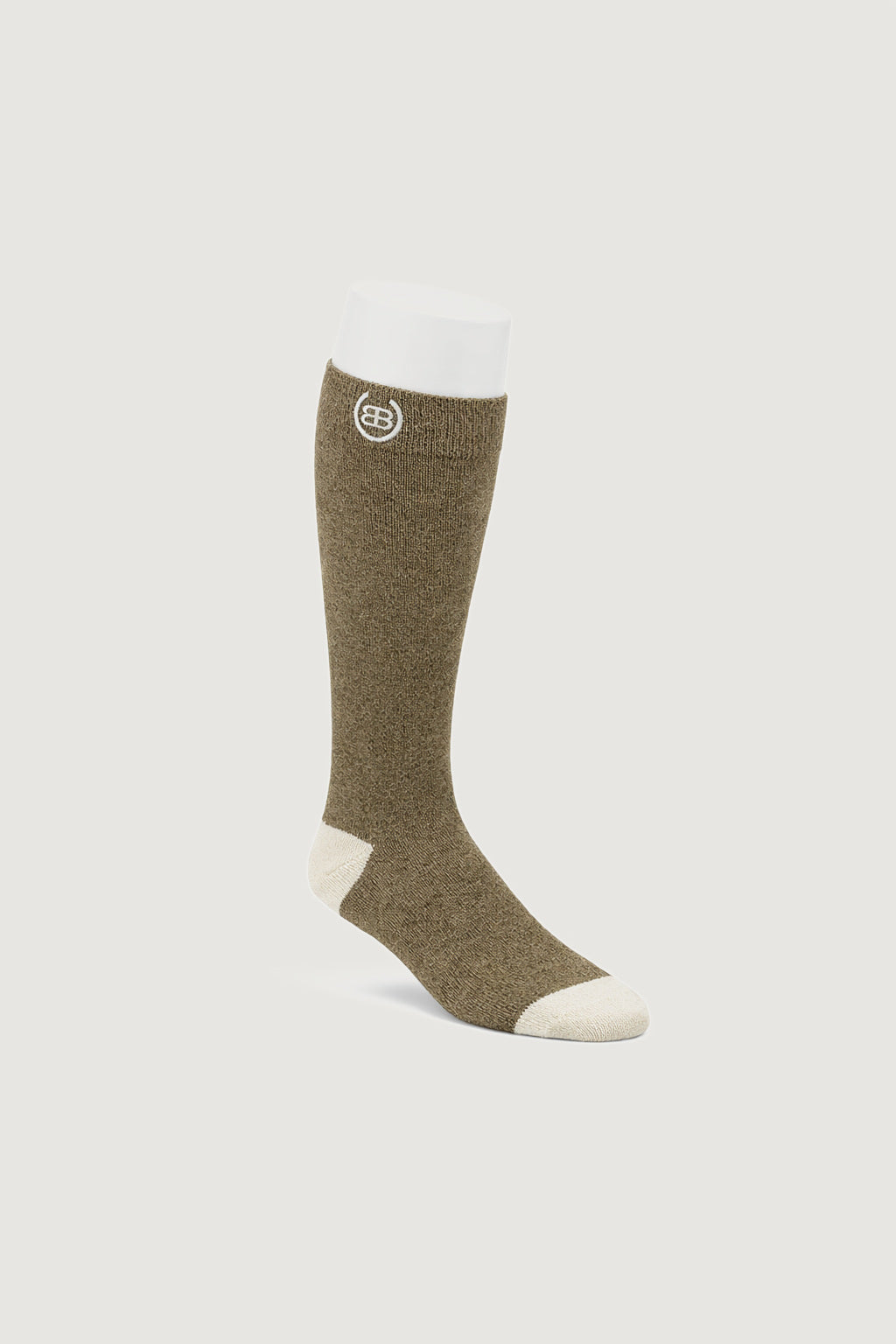 Bareback premium long merino wool socks in biscuit
