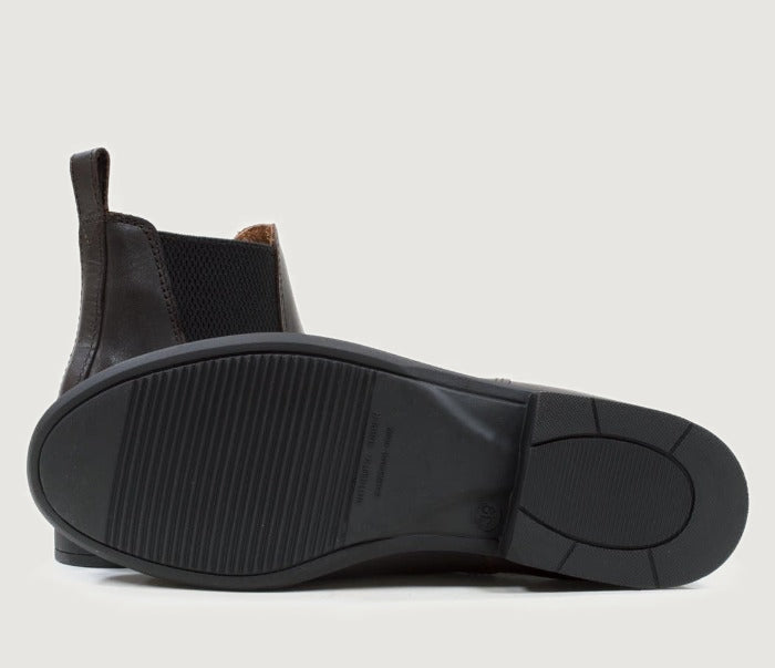 Bareback Ohio jodhpur boots, side view showing the rubber outsole