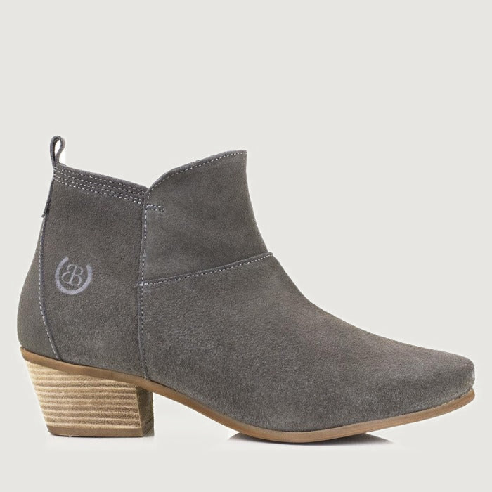 Bareback Roxy suede tassel ankle boots in grey