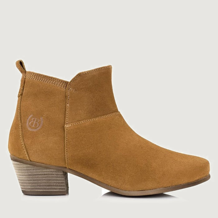 Bareback Roxy suede tassel ankle boots in sand