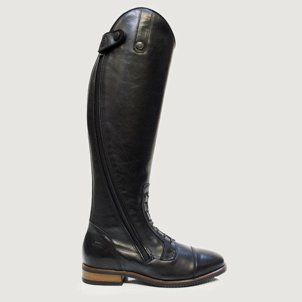Bareback Graceland long riding field boots in black leather, made to measure
