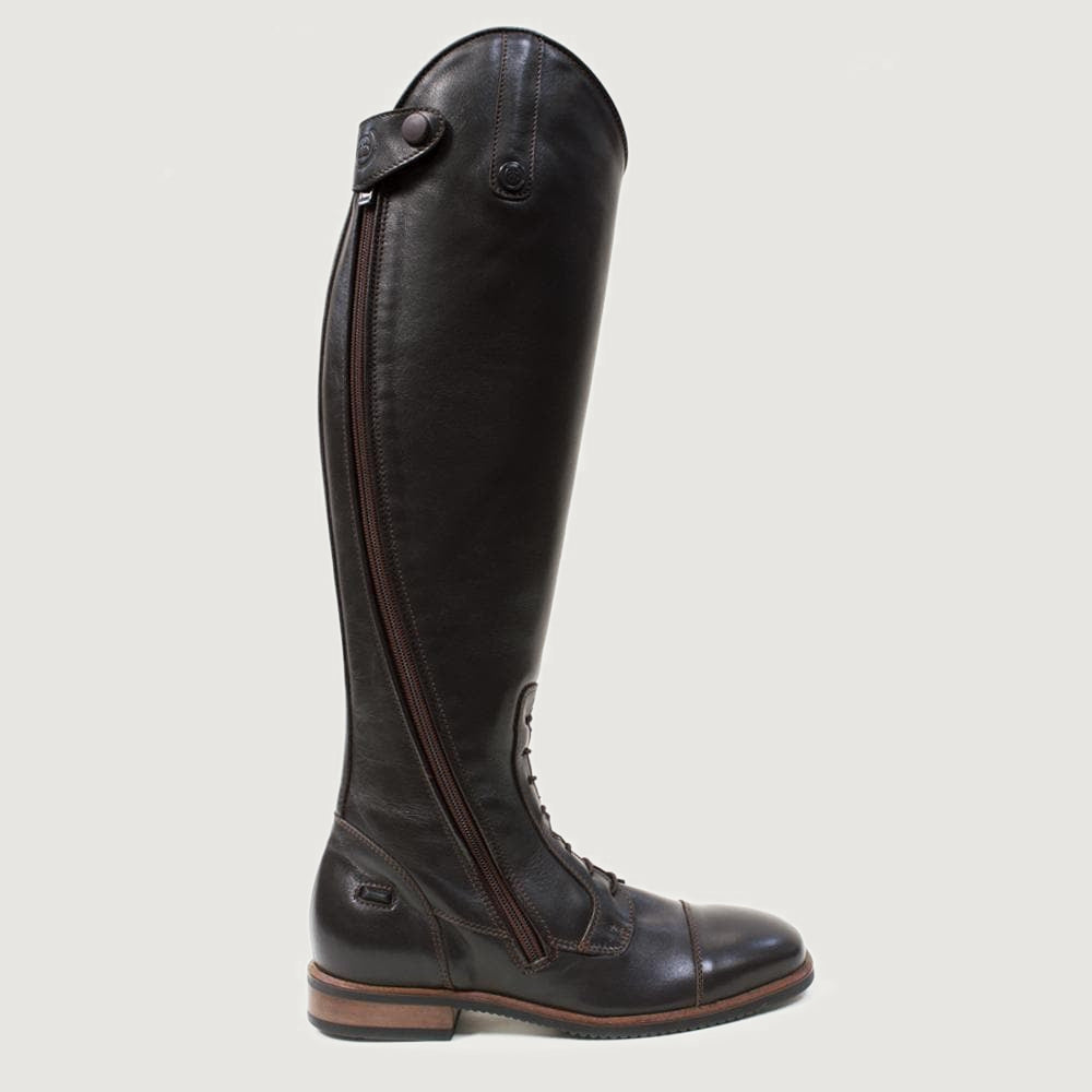 Bareback Graceland long riding field boots in brown leather, made to measure