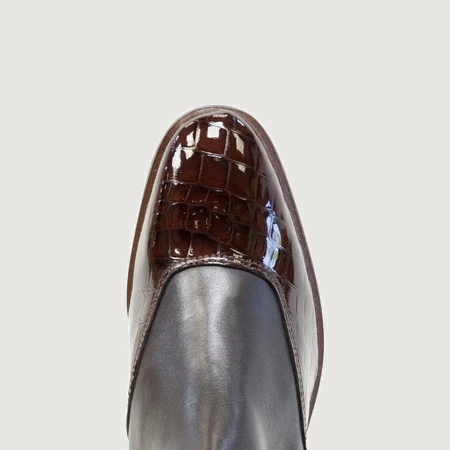 Brown Milan dress riding boots showing heel and sole