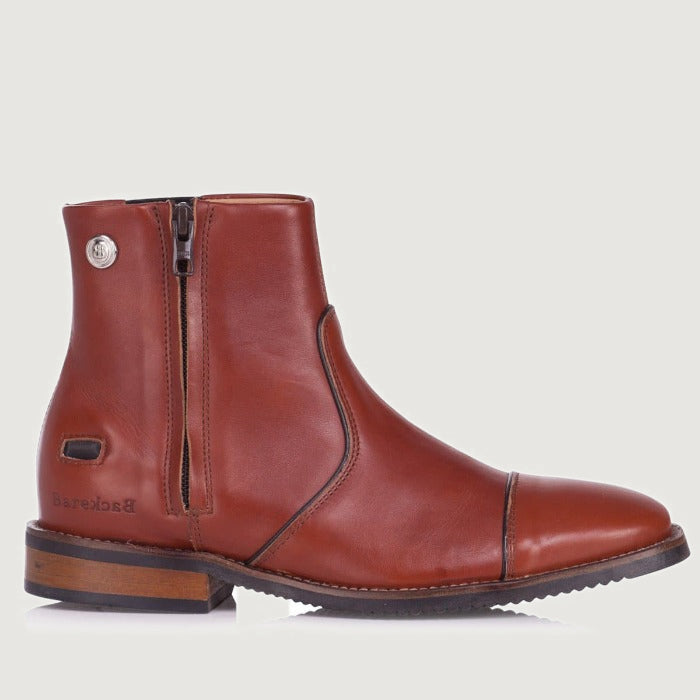 Bareback Dallas leather boots in burgundy