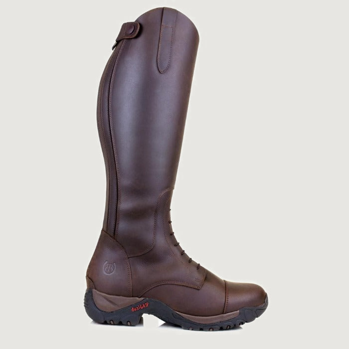 Nebraska Wool-lined Long Riding Boots in Brown