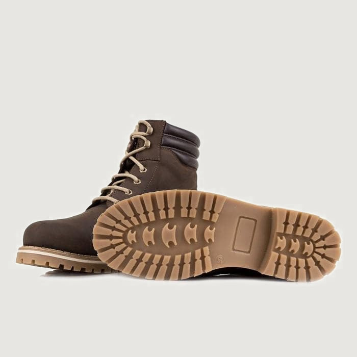 Bareback Rocky waterproof boots in brown, showing the cleated rubber outsole