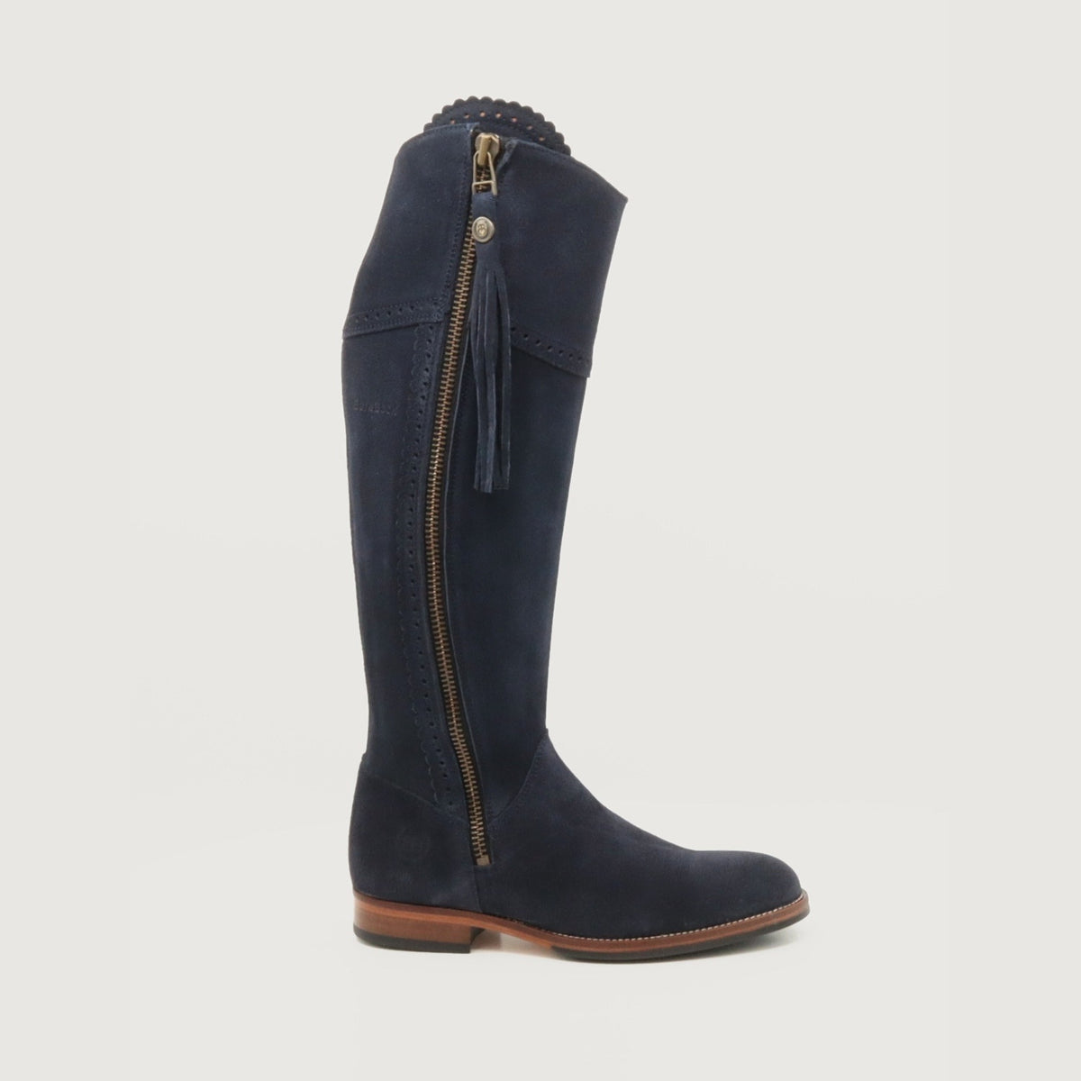 Sovereign Suede Boots with Tassel - Blue in 360 degrees