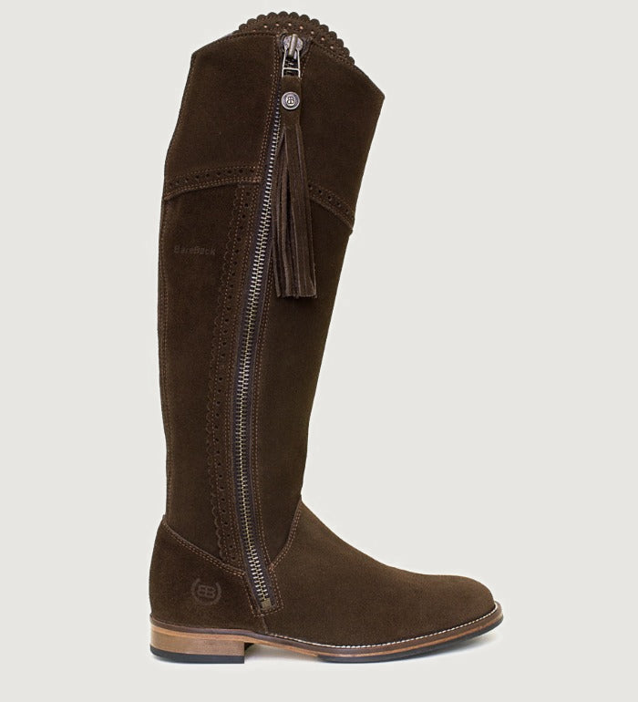 Bareback Sovereign suede tassel boots in brown