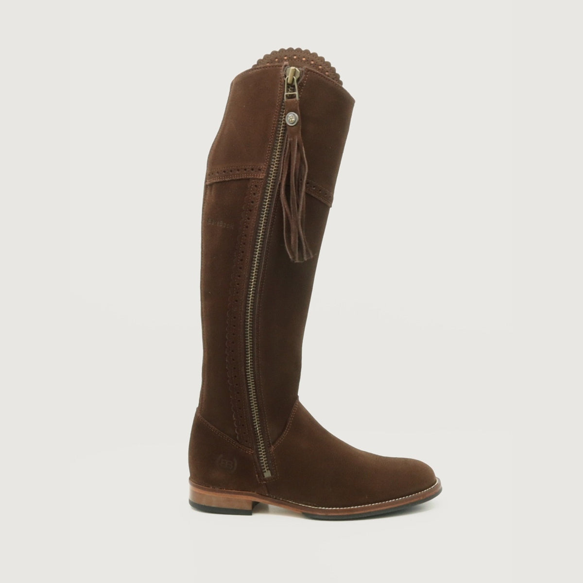 Sovereign Suede Boots with Tassel - Brown in 360 degrees
