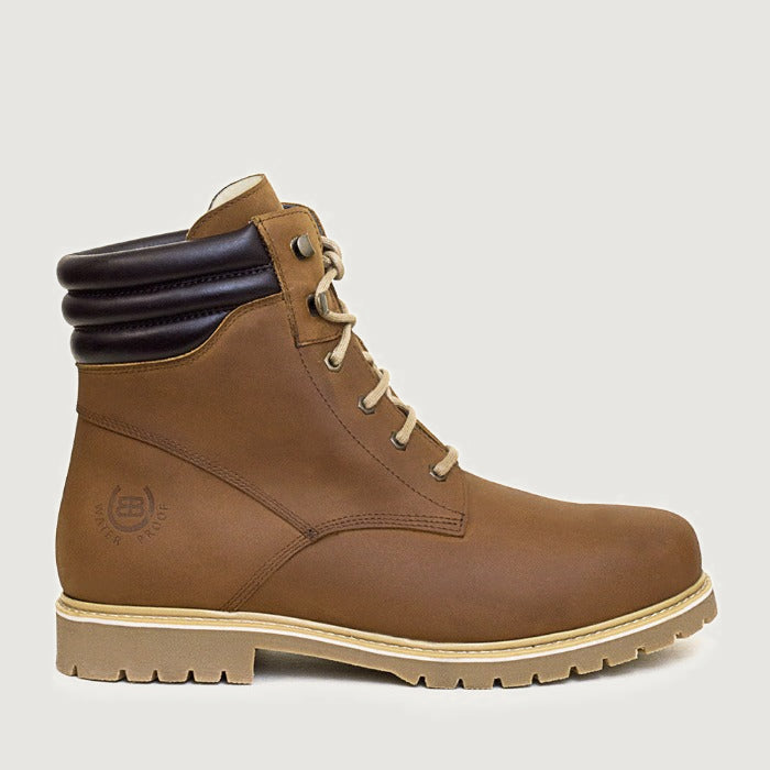 Bareback Rocky Winter waterproof boots in mocha, side view of a single boot