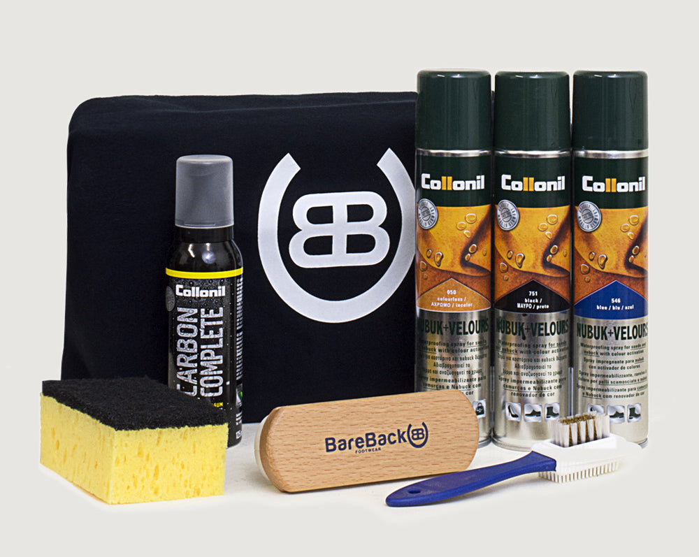Bareback Montana boots care package with leather care products