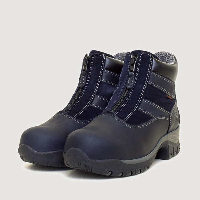 Bareback Chatsworth Storm waterproof jodhpur boots in navy, front view of the pair