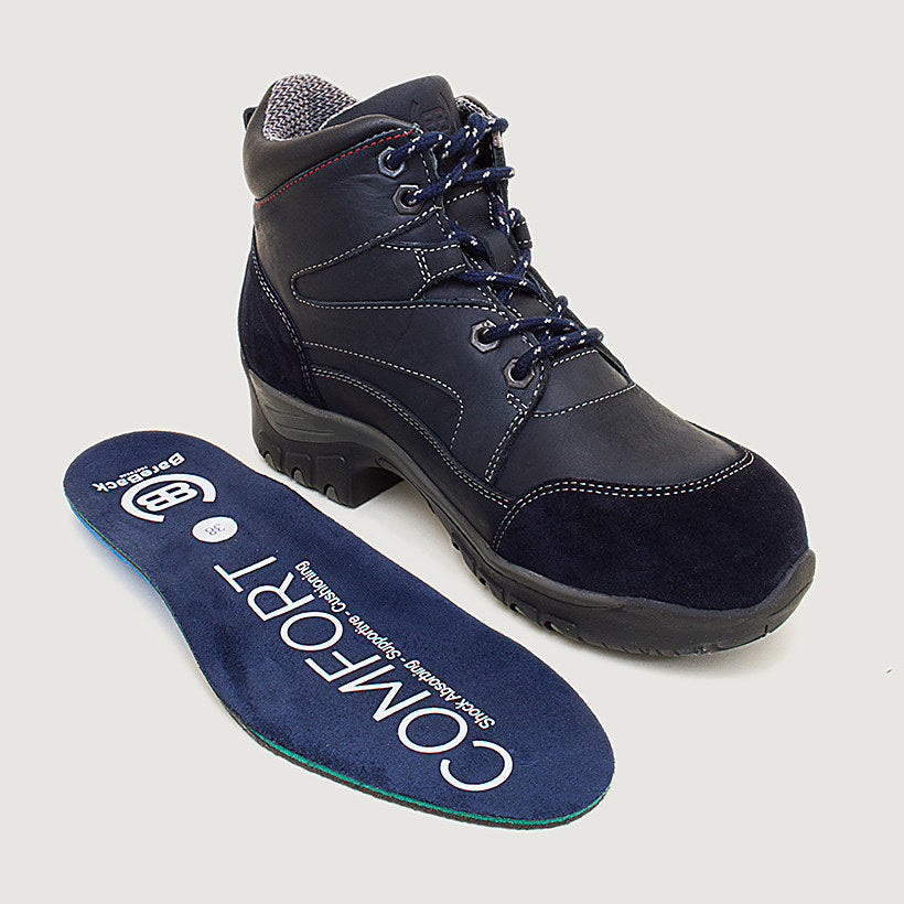Bareback Blair Storm waterproof jodhpur boots in blue leather, alternate view