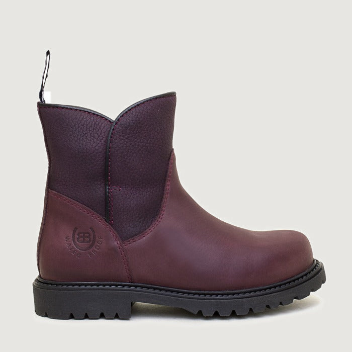Bareback Quebec waterproof ankle boots in bordeaux leather