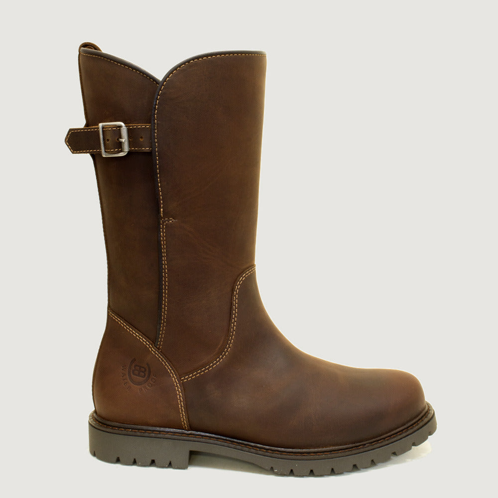 Quebec Waterproof Zip Up Mid Calf Boots - Chestnut - Size 39 - Factory Second 827b