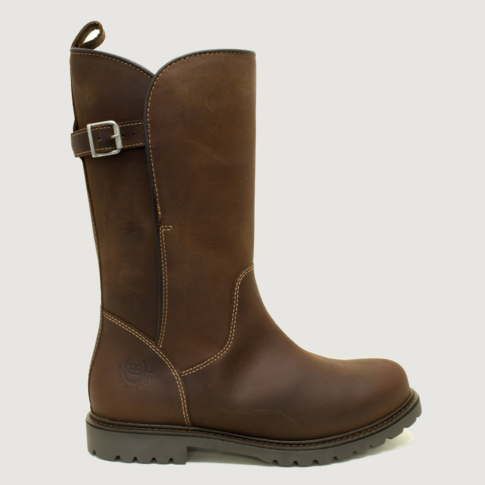 Quebec Waterproof Zip Up Mid Calf Boots - Chestnut - Size 40 - Factory Second 829b