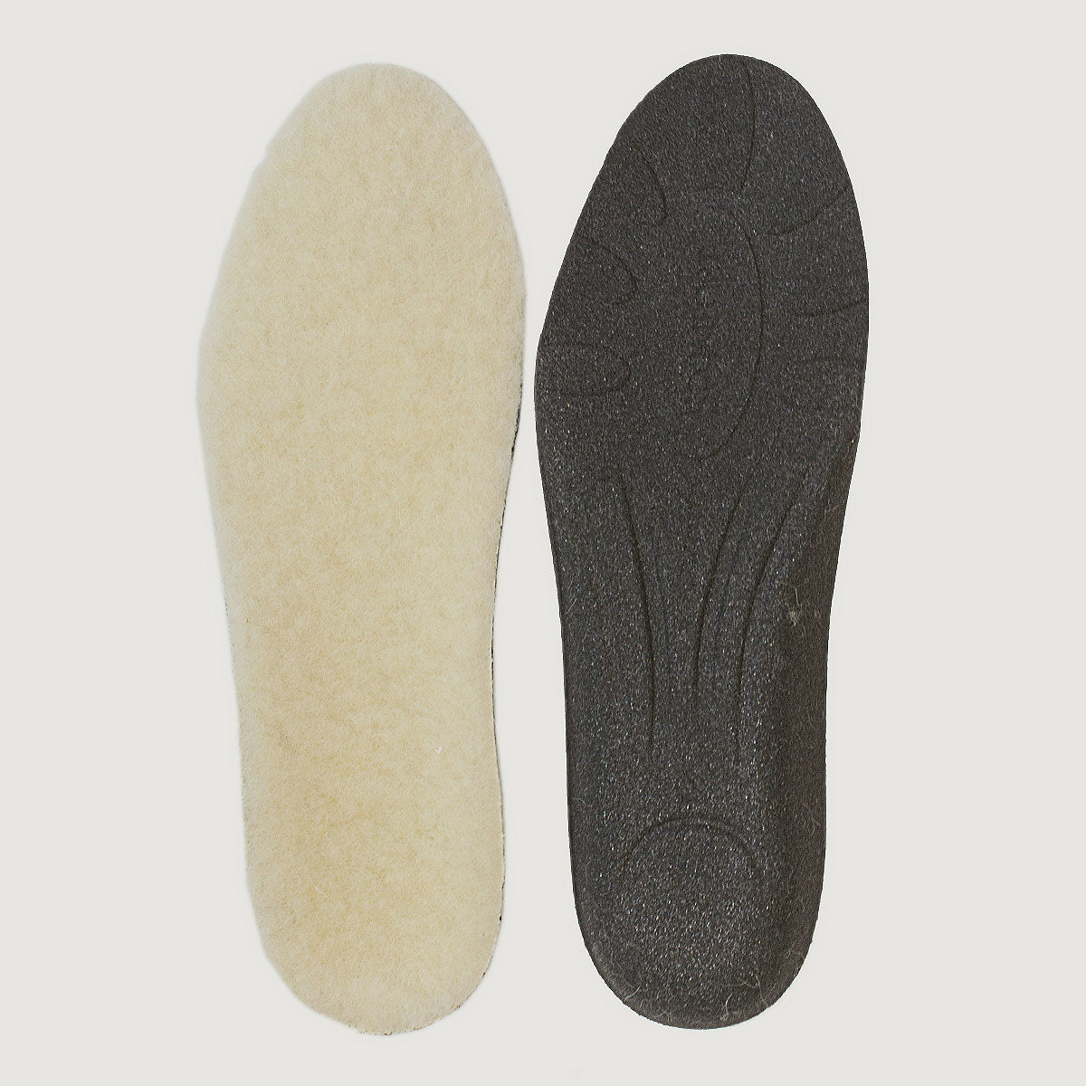 Bareback Quebec waterproof zip-up wool lined boots in brown leather, top and underside of the removable wool insole