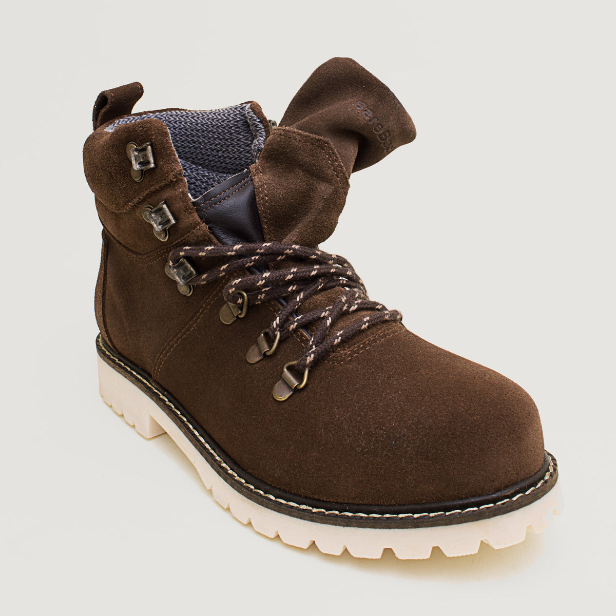 Bareback Chicago waterproof boots in brown leather, showing the elasticated side gusset