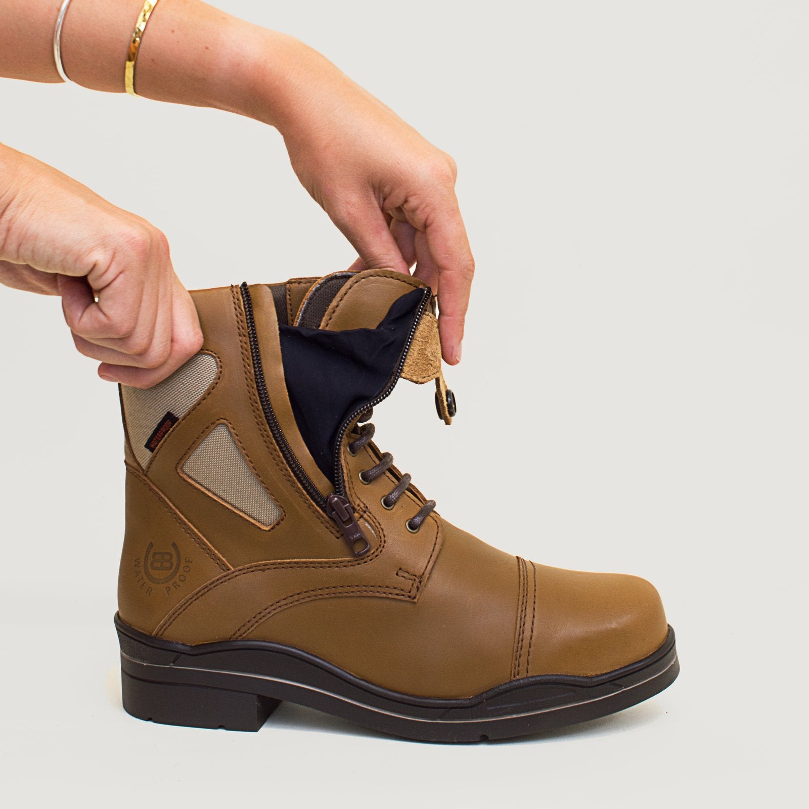 Kentucky Storm Waterproof Jodhpur Boots - Mocha | Bareback