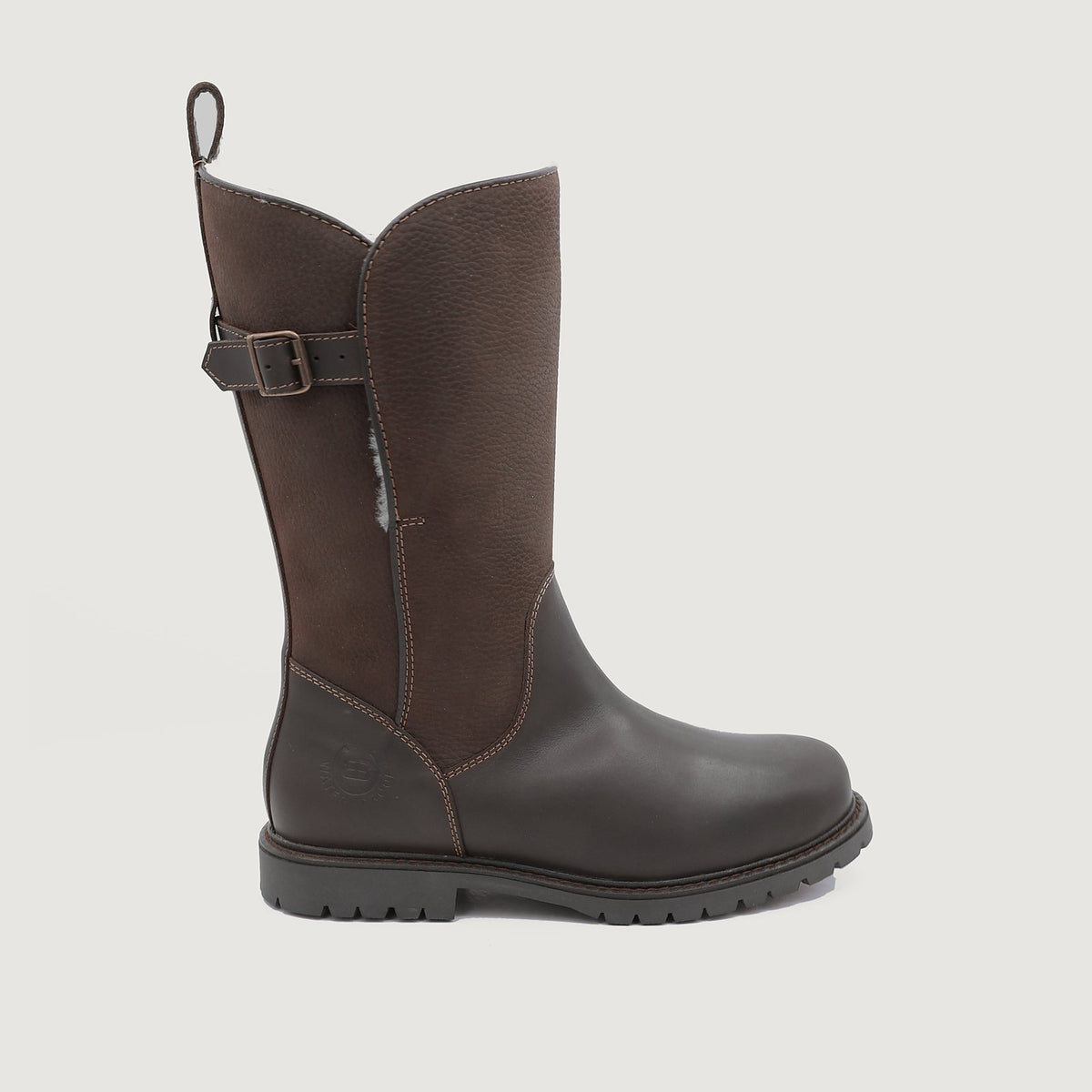 Quebec Waterproof Zip-up Wool Lined Boots - Brown in 360 degrees