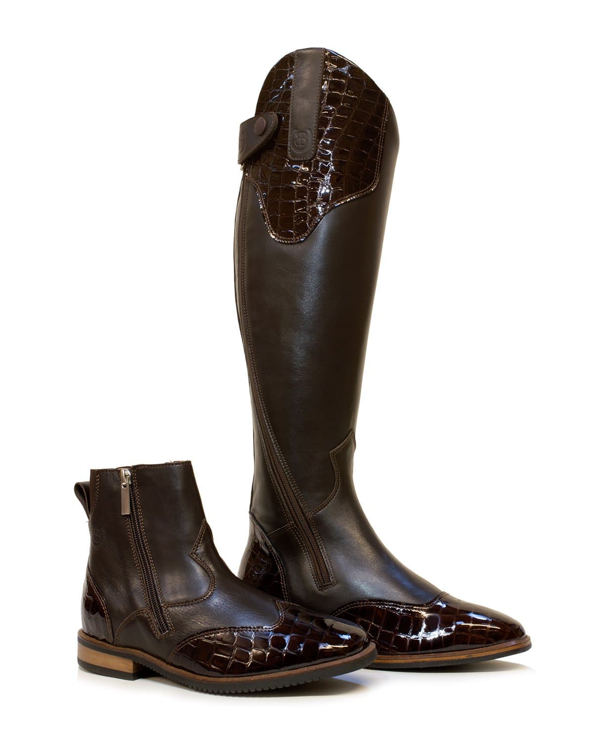 Brown Croc riding boots 2