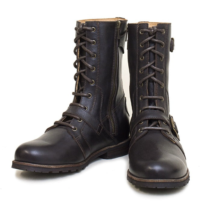 lace up biker boots